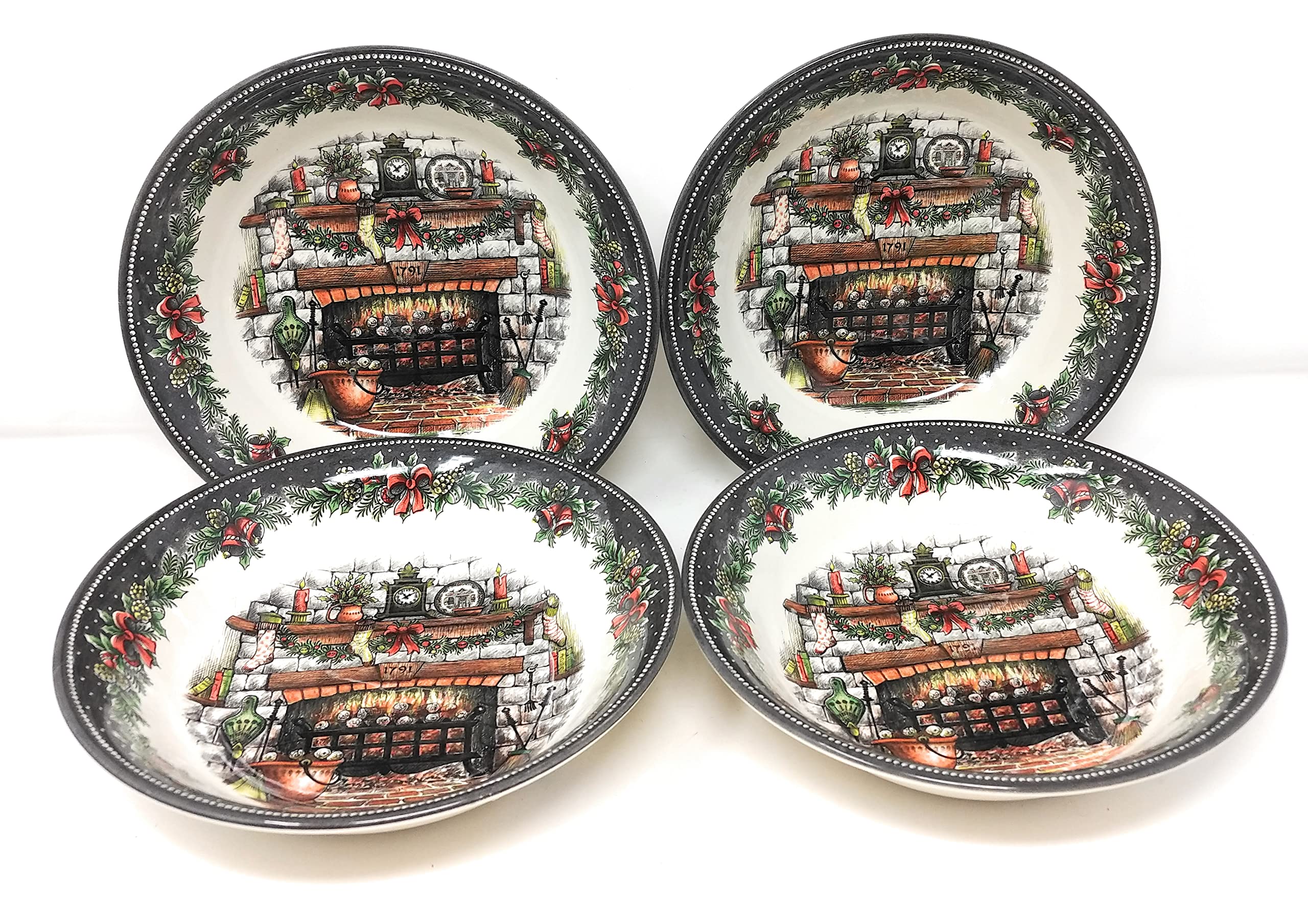 Royal Stafford Christmas Eve Pasta Bowls Set of 4 - 9 1/8