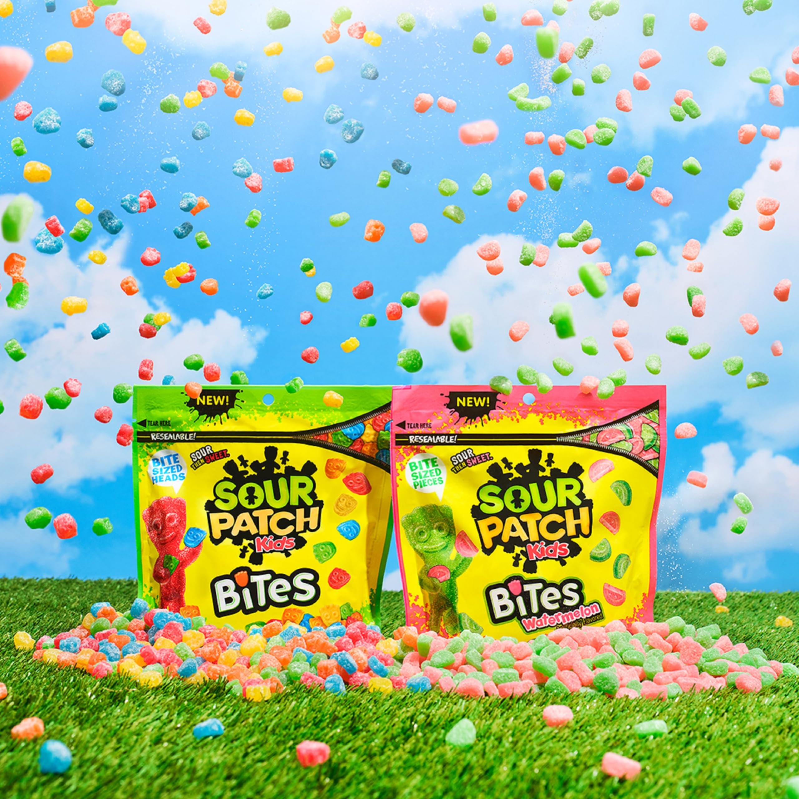 Sour Patch Kids Soft & Chewy Candy Bites - 12 oz Bag | Sweet & Tangy Sour Gummy Treats for Parties, Movies & Snacking