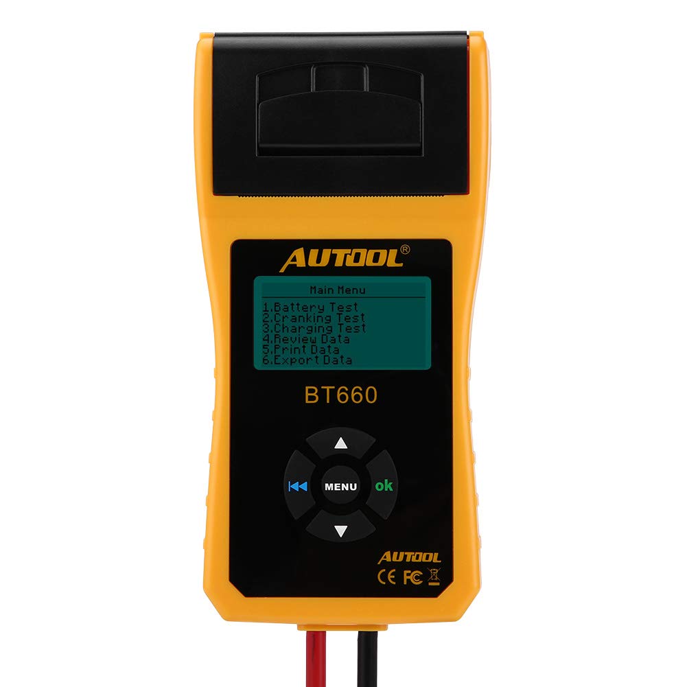 Keenso 12V Car Battery Tester - Digital Auto Battery Analyzer with Built-in Printer for Truck, Marine, Motorcycle, SUV & Boat - Perfect for Roadside Assistance & Vehicle Maintenance