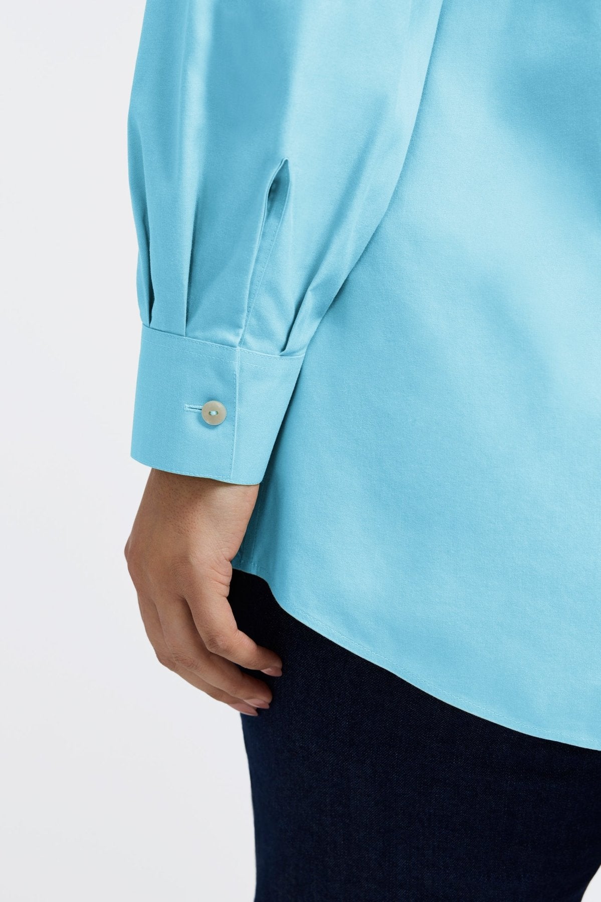Cici Plus Wrinkle-Free Pinpoint Long Sleeve Tunic Shirt for Women - Perfect for Office Wear & Casual Outfits