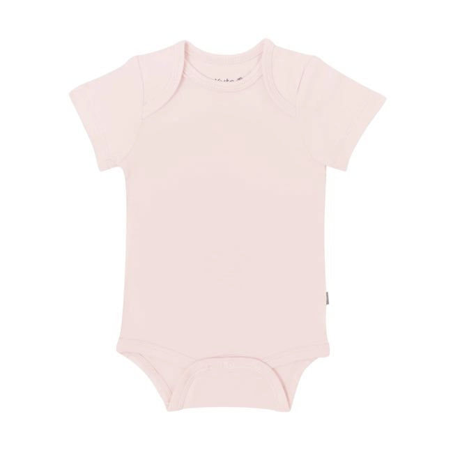Kyte Baby Short Sleeve Organic Cotton Bodysuit - Soft Blush Pink Baby Onesie for Newborns & Infants | Perfect for Playtime, Daycare & Family Photos