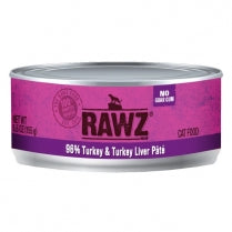 Rawz Turkey Pate Canned Cat Food 5.5oz - Grain-Free Wet Cat Food for Adult & Senior Cats - Perfect for Picky Eaters & Mealtime Enrichment