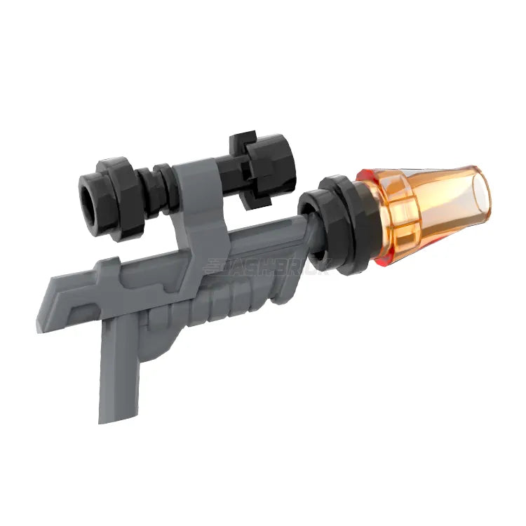 LEGO Minifigure Space Ray Gun & Handle Accessory - Trans Orange for LEGO Builders | Perfect for Space Themed Sets, DIY MOCs & Collectors