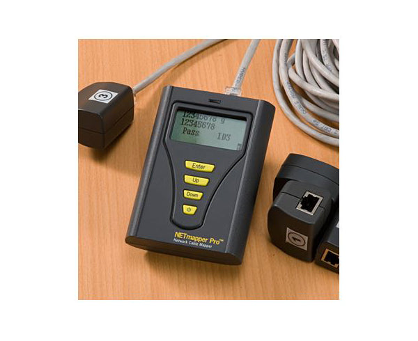 NET Mapper Pro Network Cable Tester with 4 Remotes - RJ45 Ethernet LAN Cable Tester for Cat5 Cat6 Cat7 - Perfect for IT Technicians, Network Installations & Home Office Setup