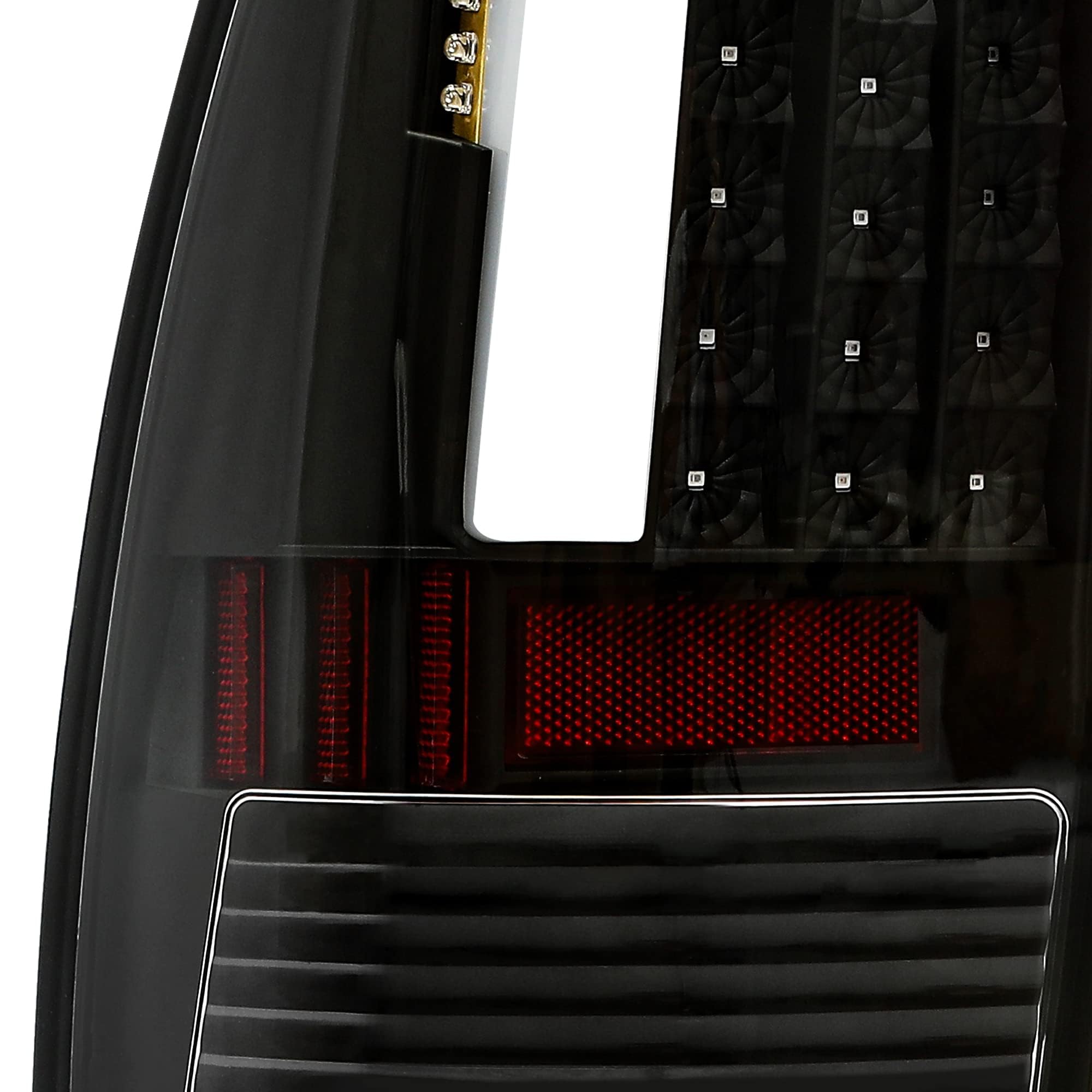 Kojem LED Tail Lights for 2005-2015 Toyota Tacoma - C-Shape LED Tube Taillights with Black Housing & Clear Lens - Brake Rear Lamps Pair (Driver & Passenger Side) - Enhanced Night Visibility & Style Upgrade for Off-Road & Daily Driving