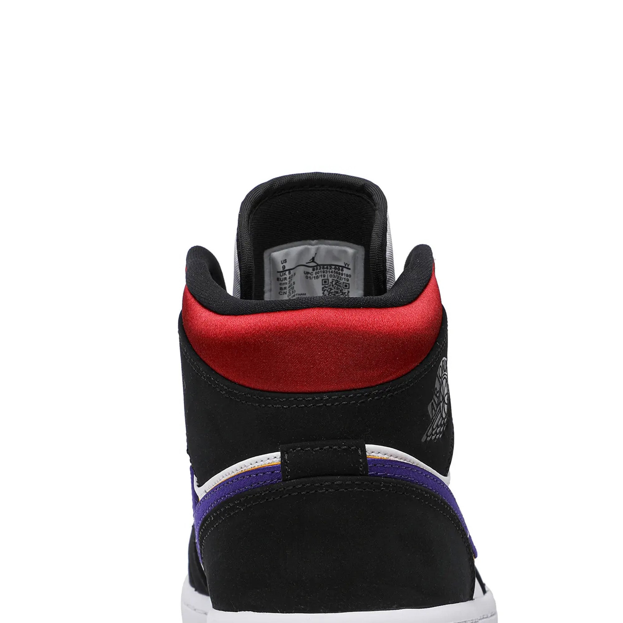 Air Jordan 1 Mid 'Lakers Top 3' Basketball Shoes (2019) - Men's High-Top Sneakers for Streetwear & Court Performance - Perfect for NBA Fans, Basketball Games & Urban Fashion