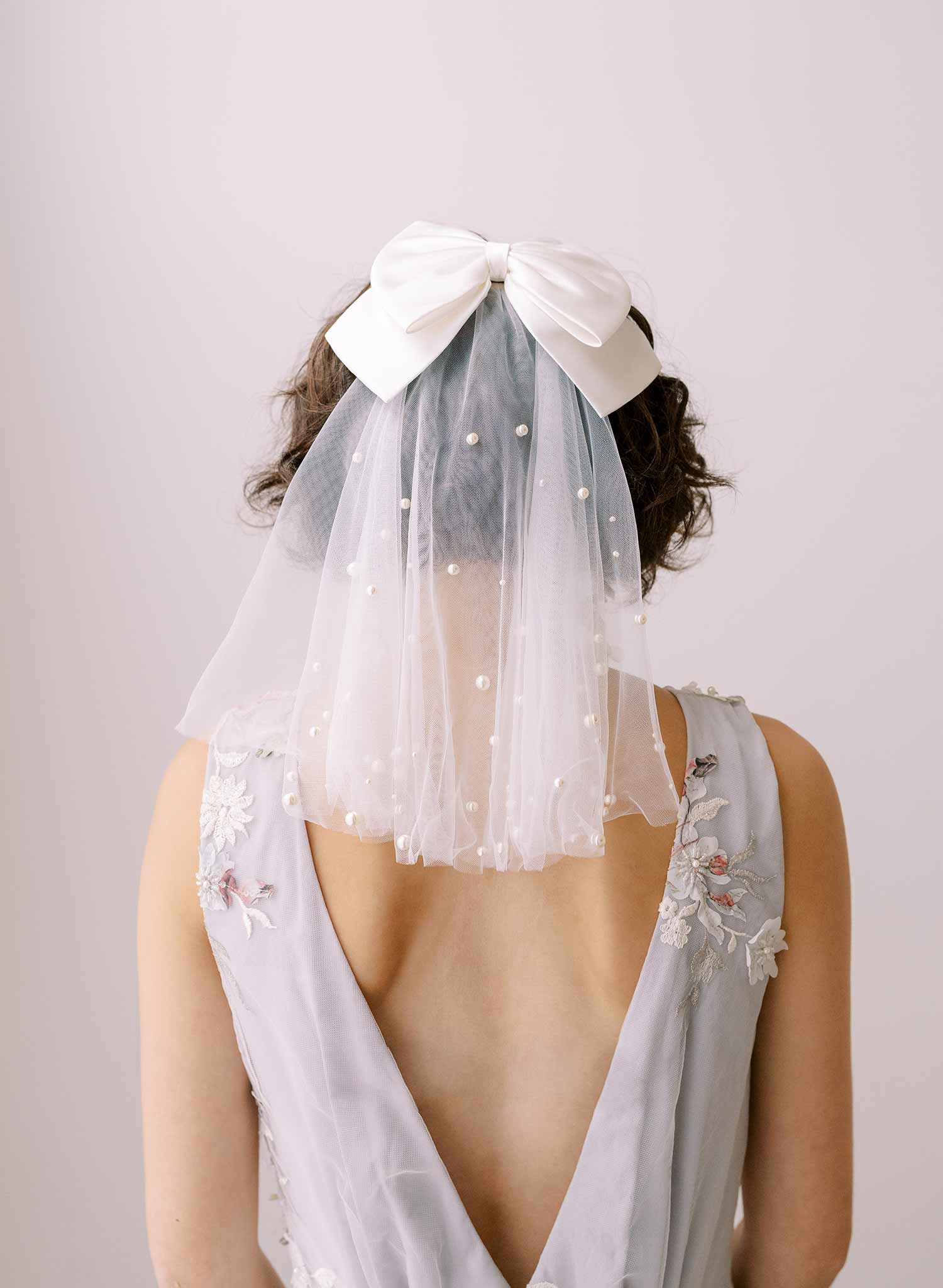 Elegant Silk Bridal Bow Hair Clip - Style #2363 | Perfect for Weddings, Prom & Special Occasions