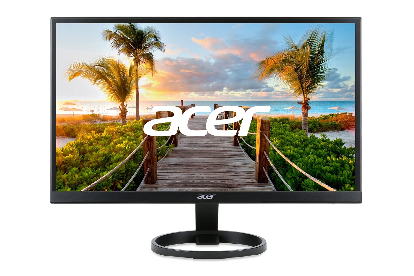 Acer R1 R241Y Bbix 24 Inch Full HD 1920x1080 Widescreen LED Monitor for Home Office, Gaming, and Multimedia | IPS Panel, HDMI & VGA Ports | Ideal for Work, Entertainment, and Online Classes