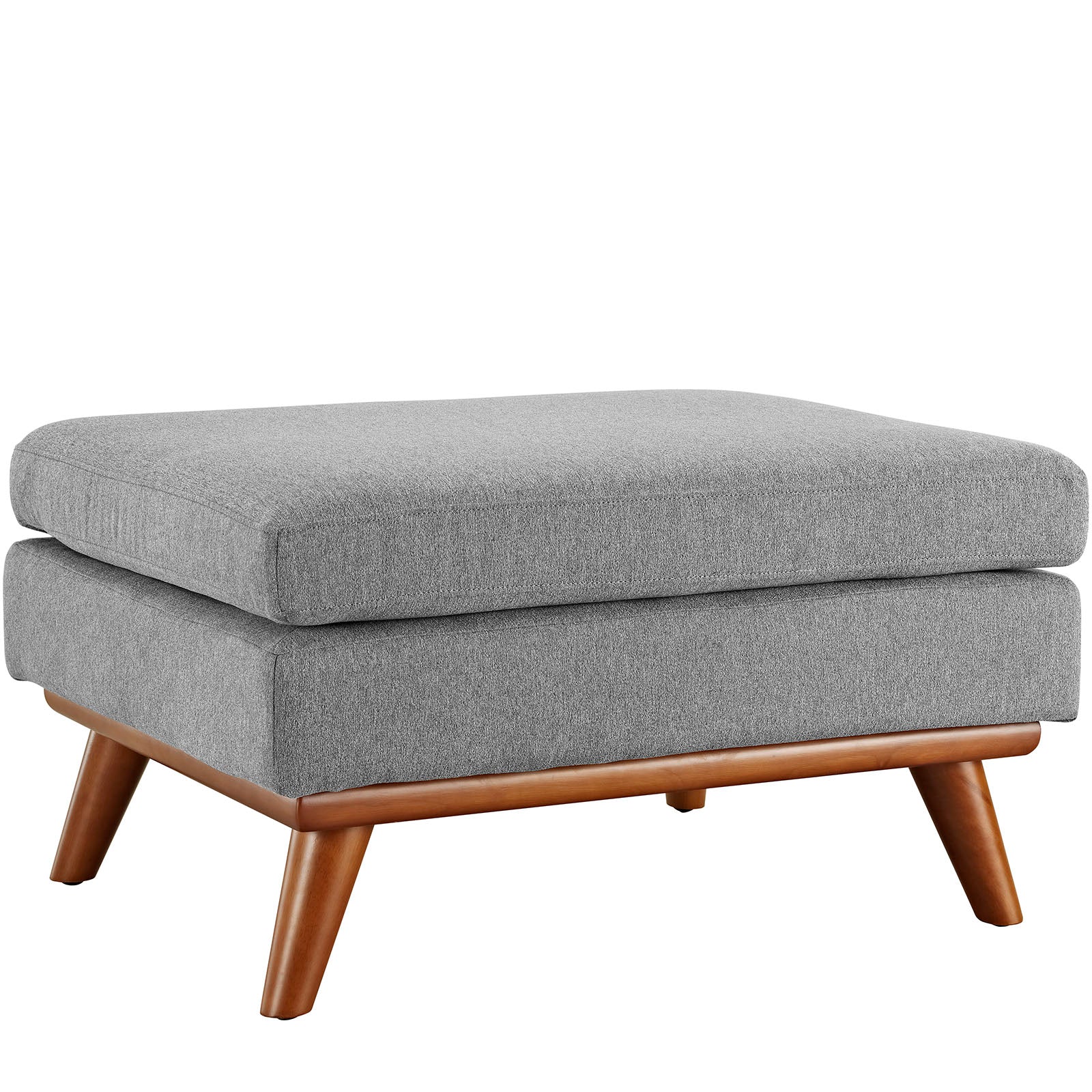 Comfortable Upholstered Fabric Ottoman - Soft Footrest & Extra Seating for Living Room, Bedroom or Office - Perfect for Relaxing & Home Decor