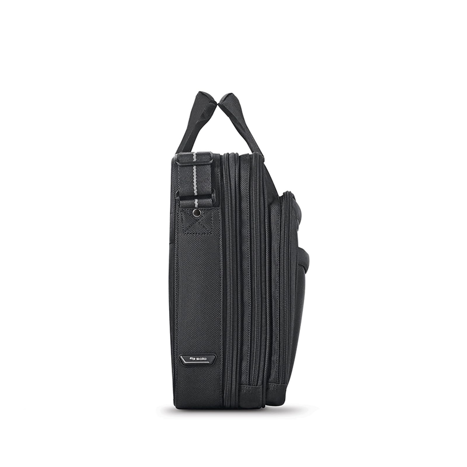 Solo New York Empire 17.3-Inch TSA Friendly Laptop Briefcase for Business Travel - Black/Grey - Perfect for Office, Commuting & Air Travel
