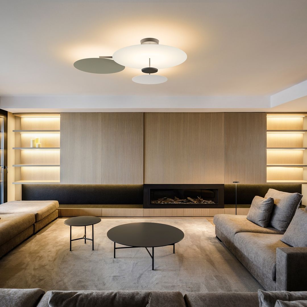 Modern Flat Pendant Light Fixture - Sleek Minimalist Ceiling Lamp for Kitchen Island, Dining Room & Bedroom Lighting - Energy Efficient LED Hanging Light with Adjustable Cord