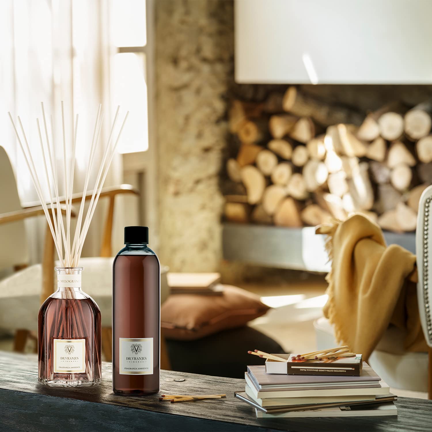 Dr. Vranjes Melograno Scented Home Fragrance Refill 500ml - Premium Aromatherapy for Living Rooms, Bedrooms & Office Spaces