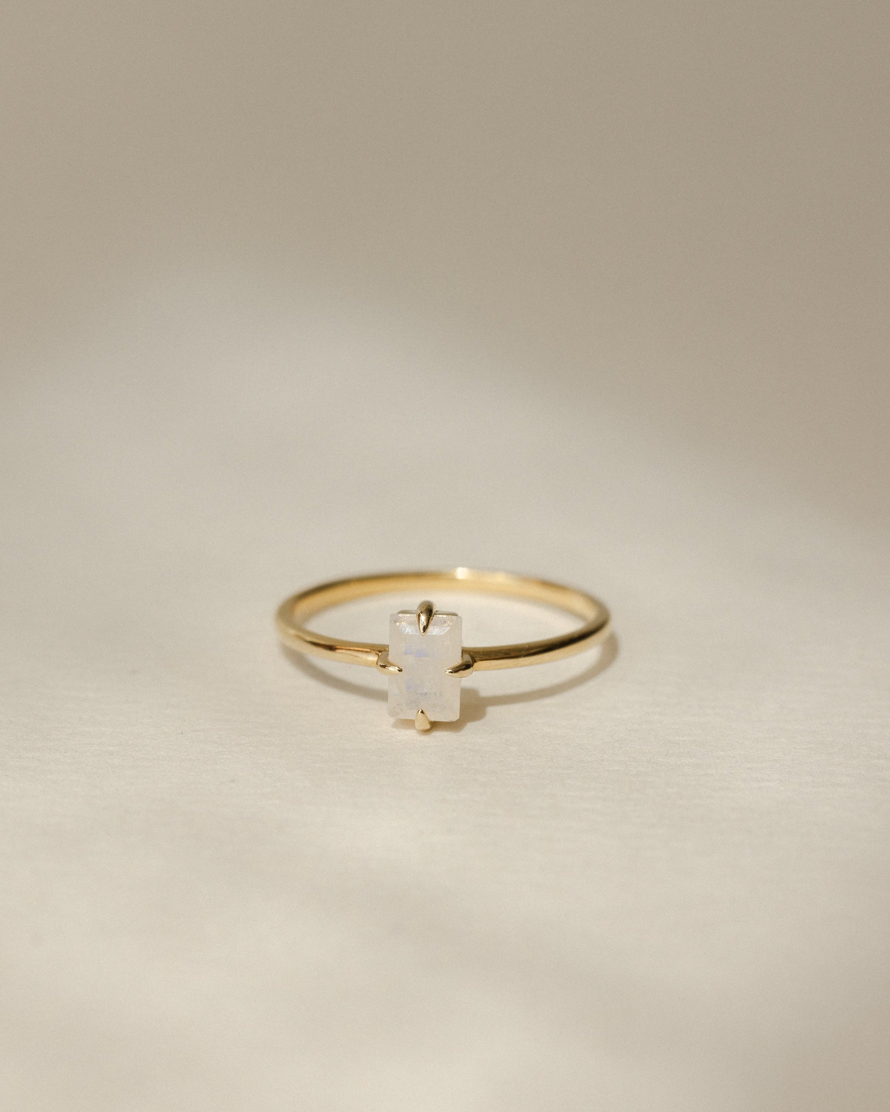 Moonstone Grand Baguette Ring - Elegant Vintage-Inspired Sterling Silver Jewelry for Women | Perfect for Weddings, Anniversaries & Special Occasions