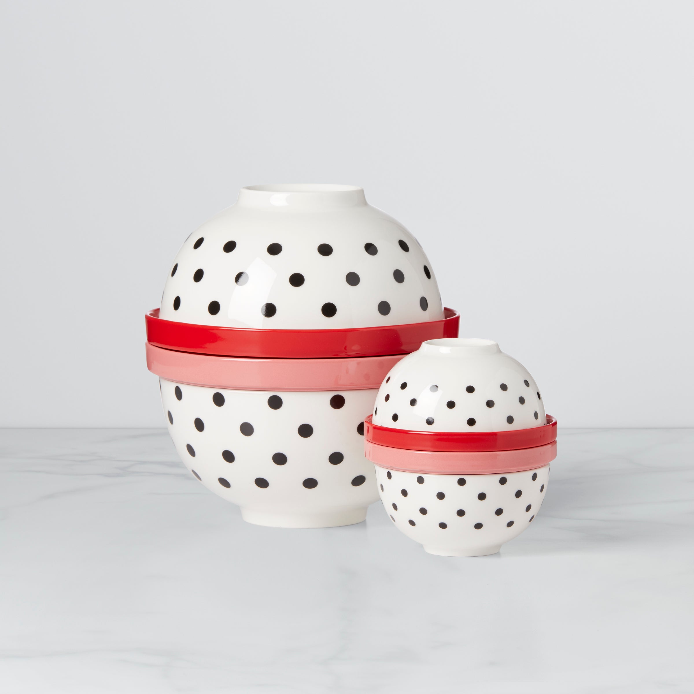 On The Spot 8 Piece Mini Nesting Set - Compact Stackable Bowls for Kitchen Storage, Cooking & Baking | Perfect for Small Spaces, Meal Prep & Organization