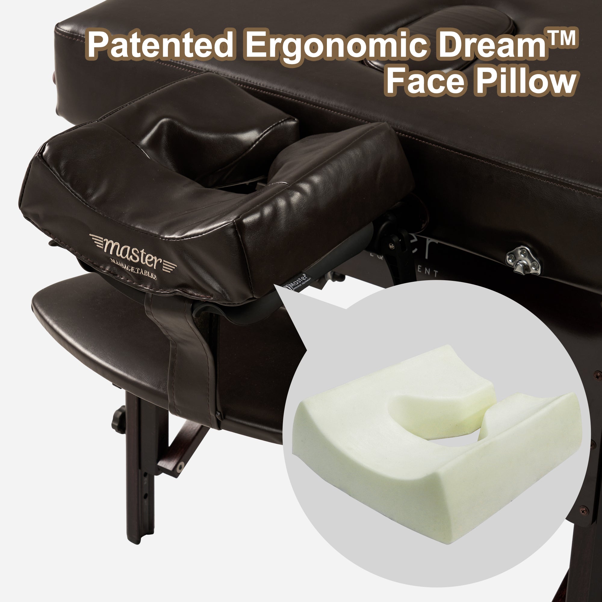 MusicMaster Bluetooth Massage Pillow with High Fidelity Sound - Ergonomic Memory Foam Face Cushion in Black Chocolate - Perfect for Relaxation, Travel & Home Spa Experience