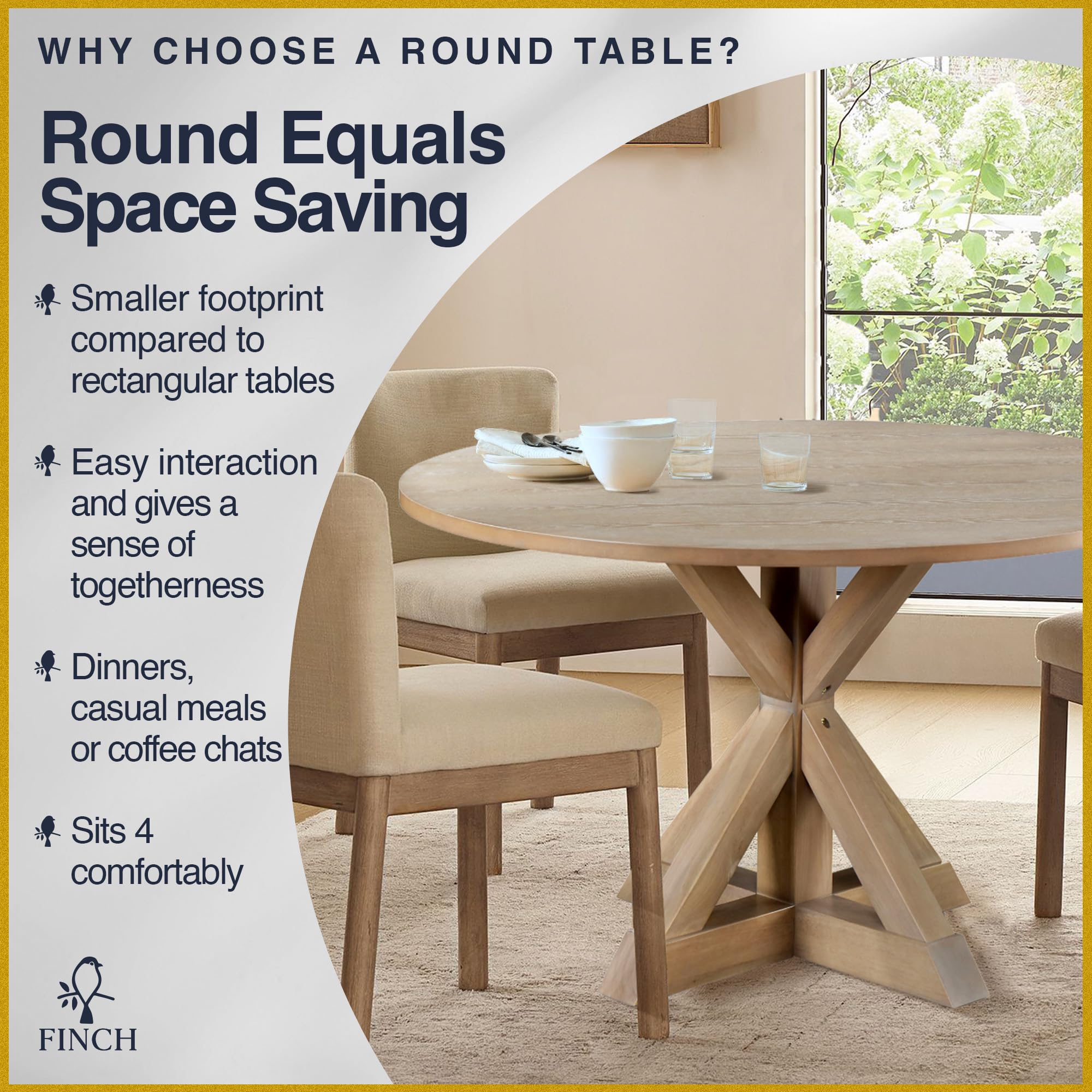 Rustic Farmhouse Dining Table - 47