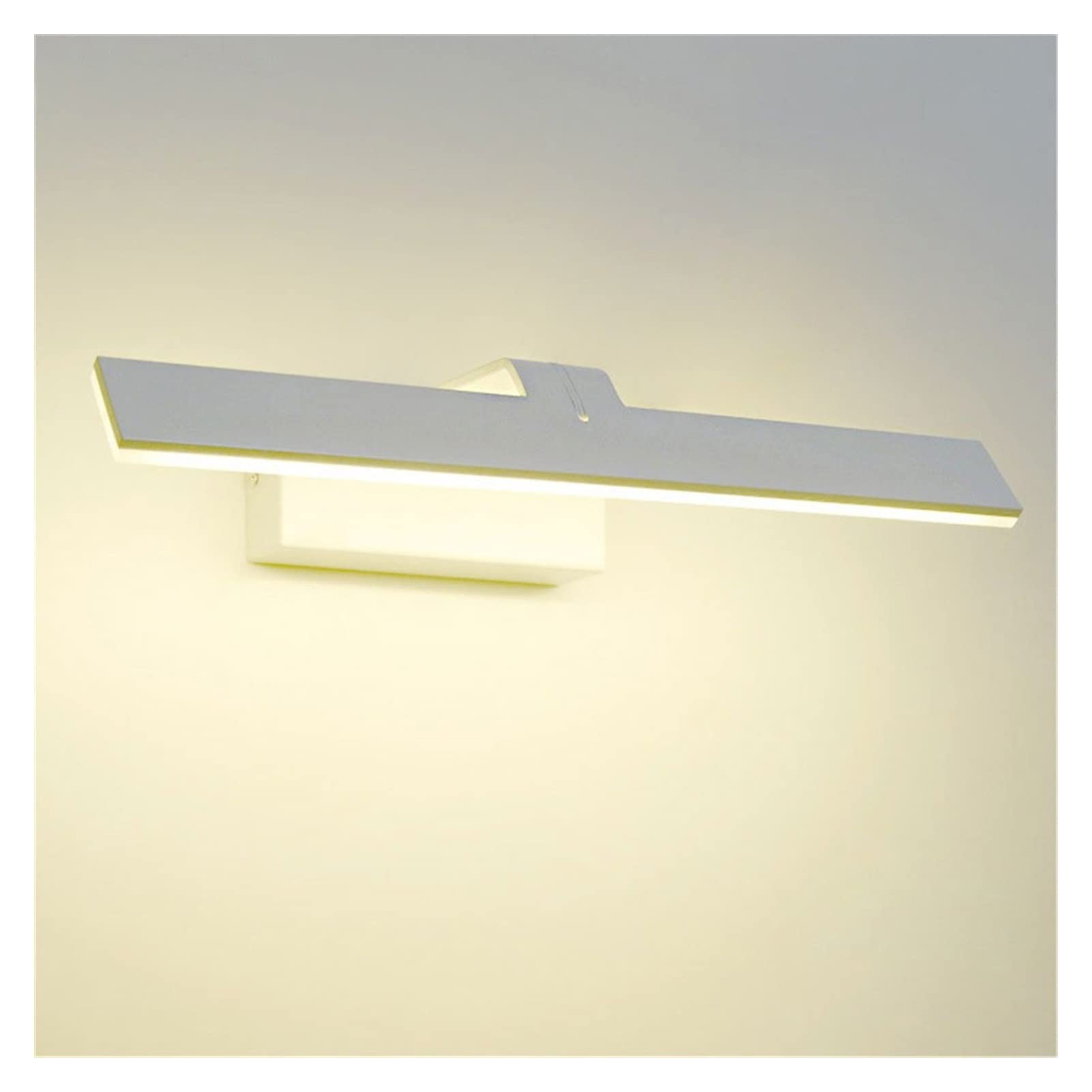 Modern LED Acrylic & Aluminum Wall Light - 9W 42cm Contemporary Mirror Front Sconce for Dressing Room & Bathroom - Wall Mount Lighting in White/Warm White - Perfect for Vanity Makeup, Spa Relaxation & Home Decor