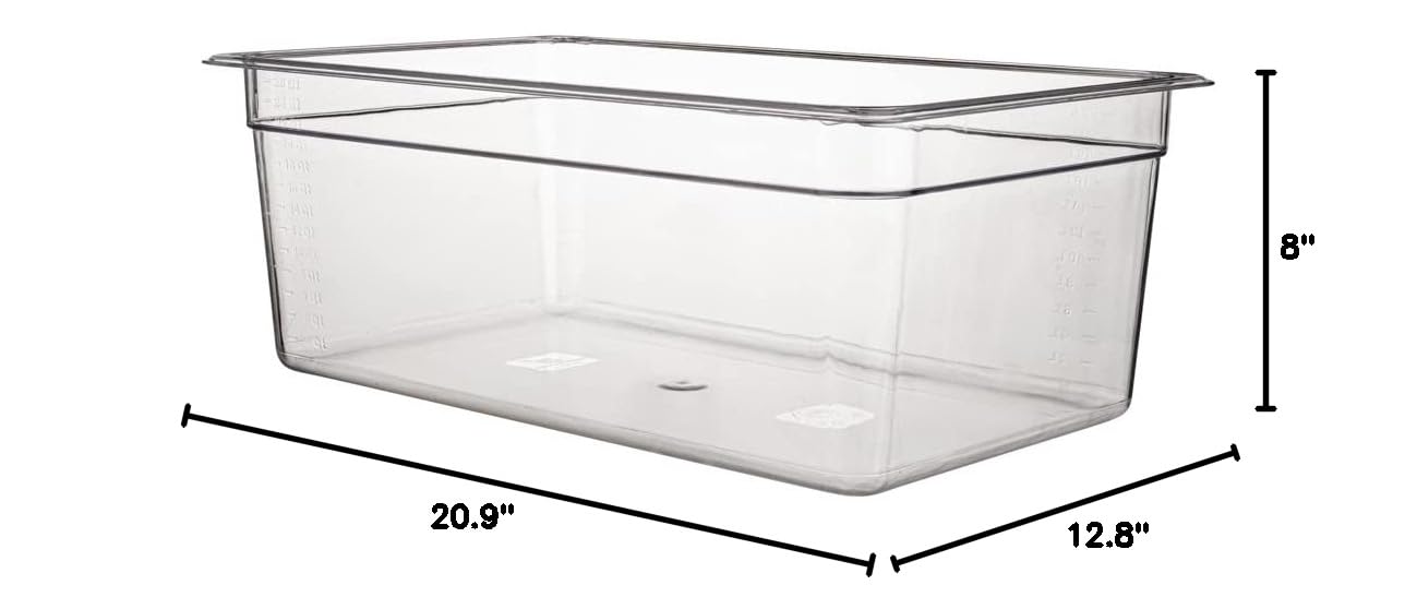 Restaurantware Met Lux 18-Inch Deep Proofing Box - Clear Plastic Food Grade Storage Container with Graduated Measurements, Dishwasher Safe (Lids Sold Separately) | Perfect for Bakeries, Restaurants & Meal Prep Storage
