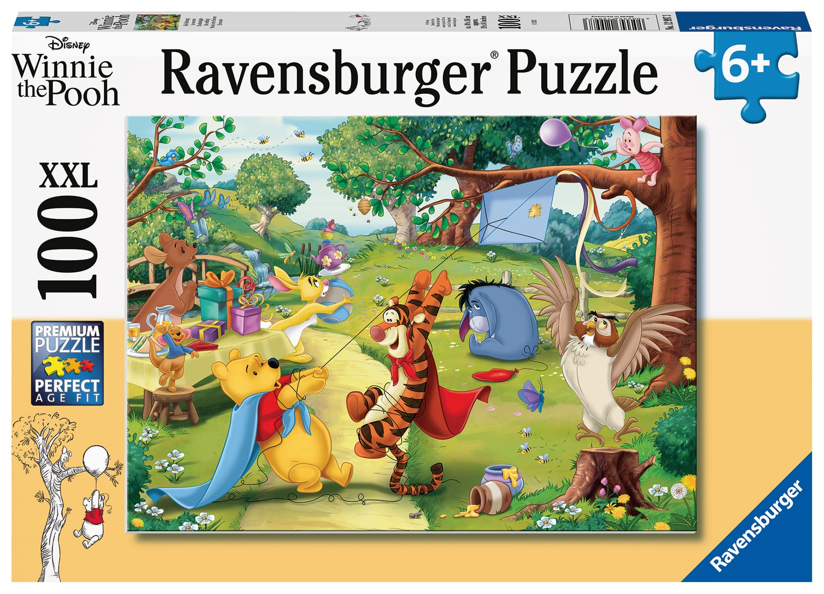 Ravensburger Winnie The Pooh 100-Piece XXL Jigsaw Puzzle for Kids Ages 6+ | Extra-Large 49x36cm Children's Puzzle | Perfect Gift for 6-Year-Olds | Fun Family Activity & Educational Toy