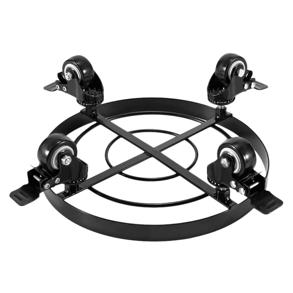 EKDSPW Universal Flower Pot Stand with Wheels - Heavy Duty Plant Caddy for Indoor/Outdoor Use - Black Flowerpot Base with Smooth Rolling Pulley System - Perfect for Moving Large Potted Plants on Decks, Patios and Gardens
