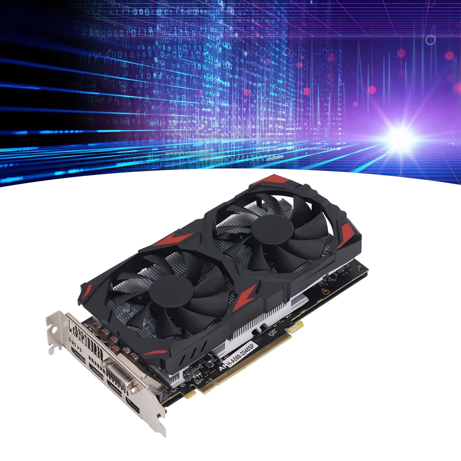 8GB DDR5 256-Bit RX 580 Gaming Graphics Card with Dual Fans - High Performance Desktop PC Video Card for 4K Gaming, Streaming & VR | Perfect for Fortnite, Call of Duty & Esports