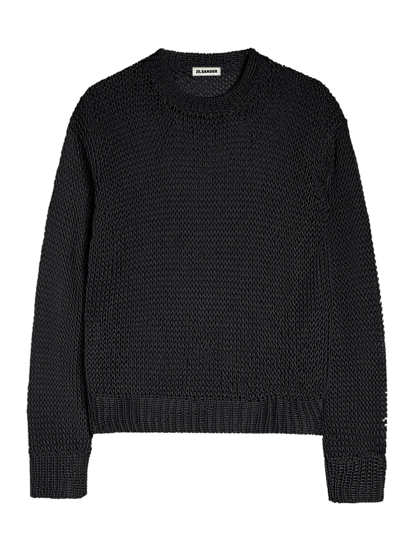 Openwork Silk Crewneck Sweater for Women - Lightweight & Breathable Knit Top for Casual Wear, Office & Date Nights