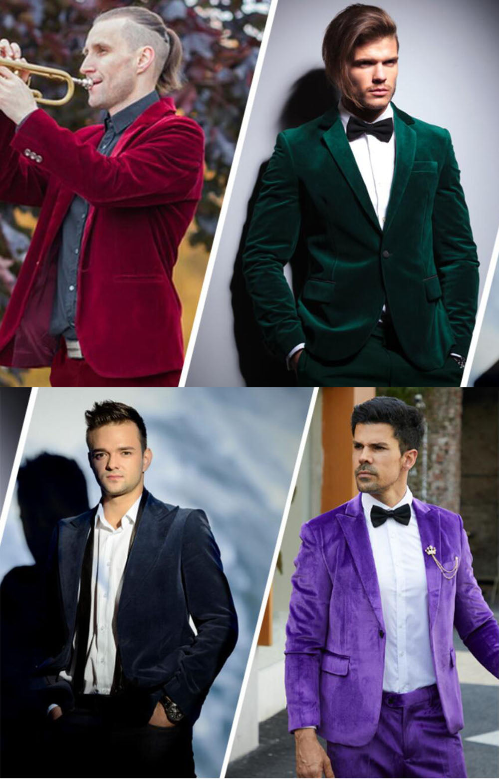 Custom Slim Fit Luxury Men's 2-Piece Velvet Suit Set - One Button Blazer & Dress Pants for Weddings, Parties & Formal Events (CS1220)