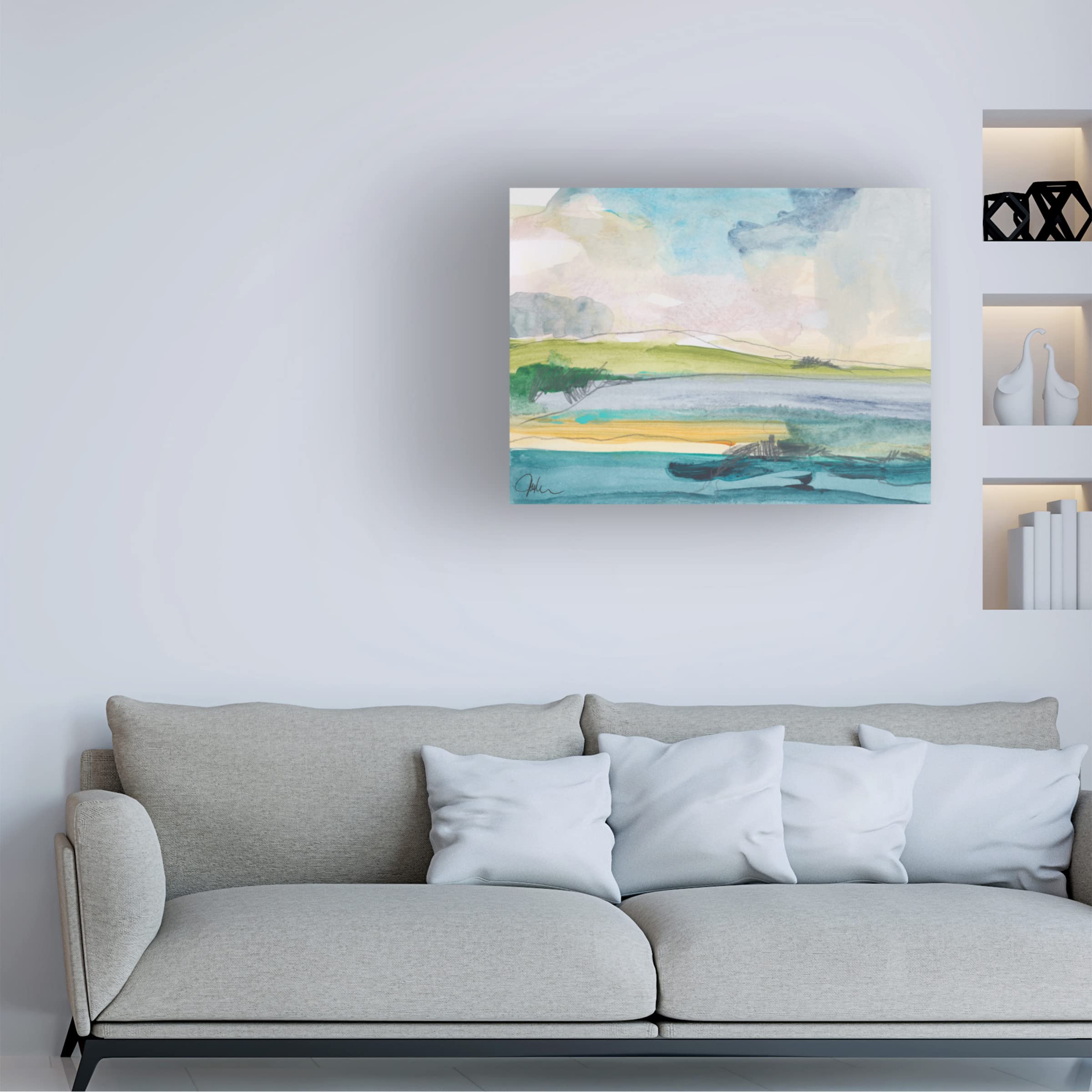 Trademark Fine Art 'Amid The Jewels' Canvas Wall Art by Jan Weiss - Elegant Home Decor for Living Room, Bedroom & Office