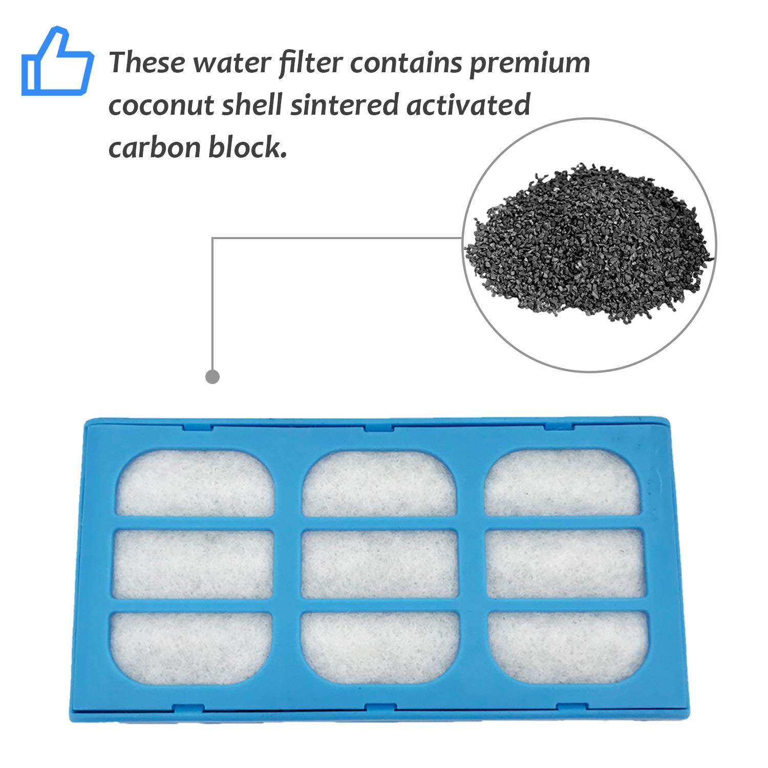 12 Pack Cat Water Fountain Filters - Compatible with Cat & Dog Mate Pet Fountains - Replacement Cartridges for Clean Drinking Water - Perfect for Multi-Pet Households & Automatic Water Dispensers
