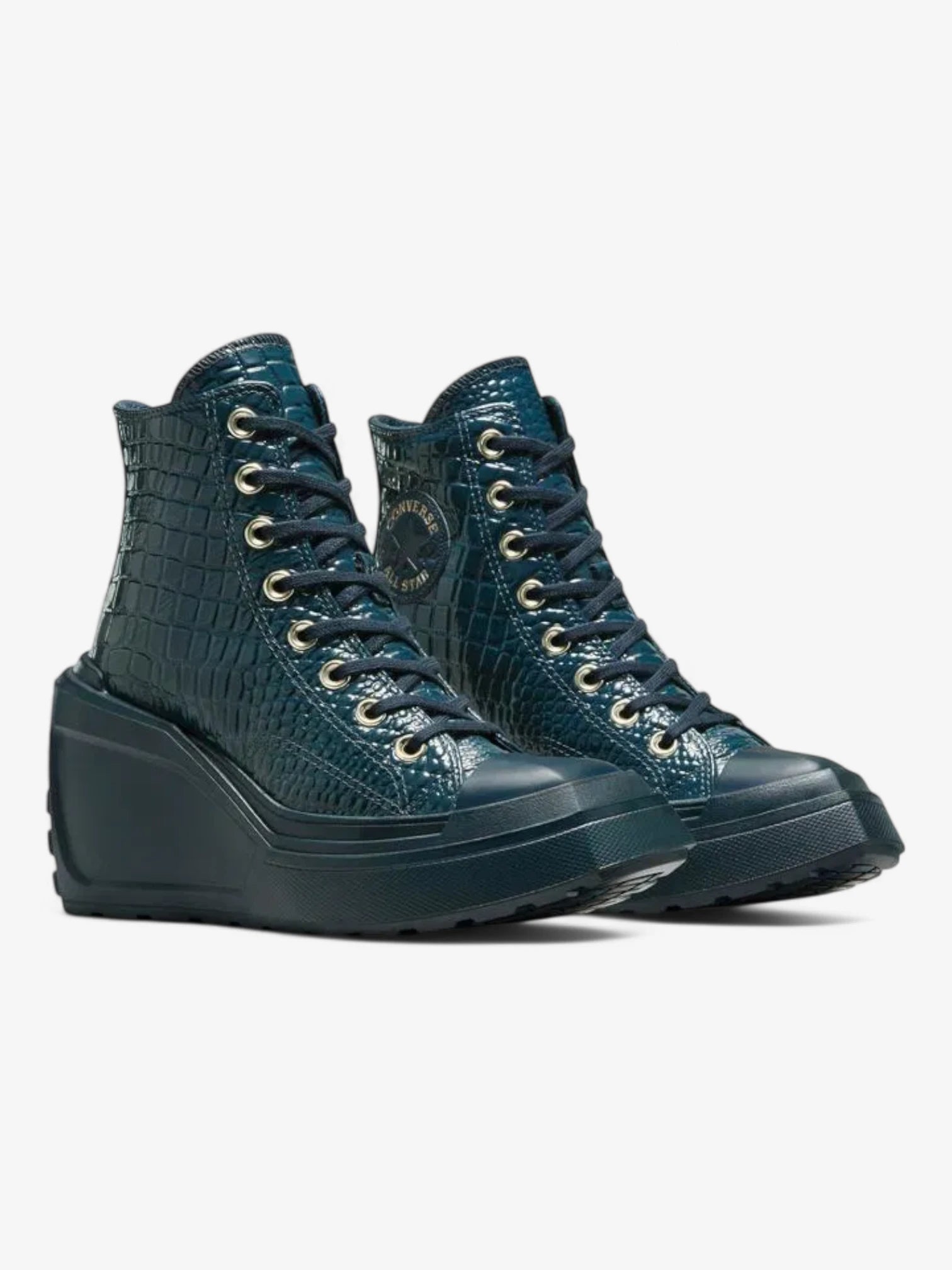 Converse Chuck Taylor All Star De Luxe Wedge Platform Leather Sneakers for Women - Stylish & Comfortable Casual Shoes for Everyday Wear, Outfits & Fashion