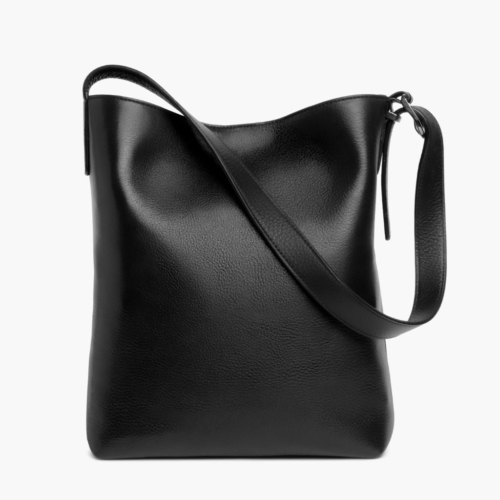 Stylish Black & Silver Bucket Bag for Women - Trendy Crossbody Handbag for Everyday Use, Travel & Shopping