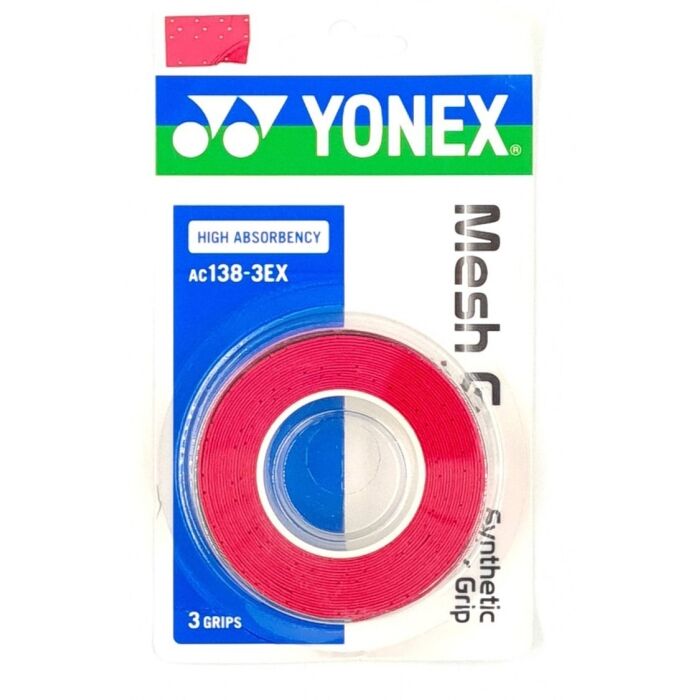 Yonex Badminton Grip Mesh (3 Pack) - Non-Slip, Sweat-Absorbent for Enhanced Performance - Perfect for Tournaments & Training Sessions