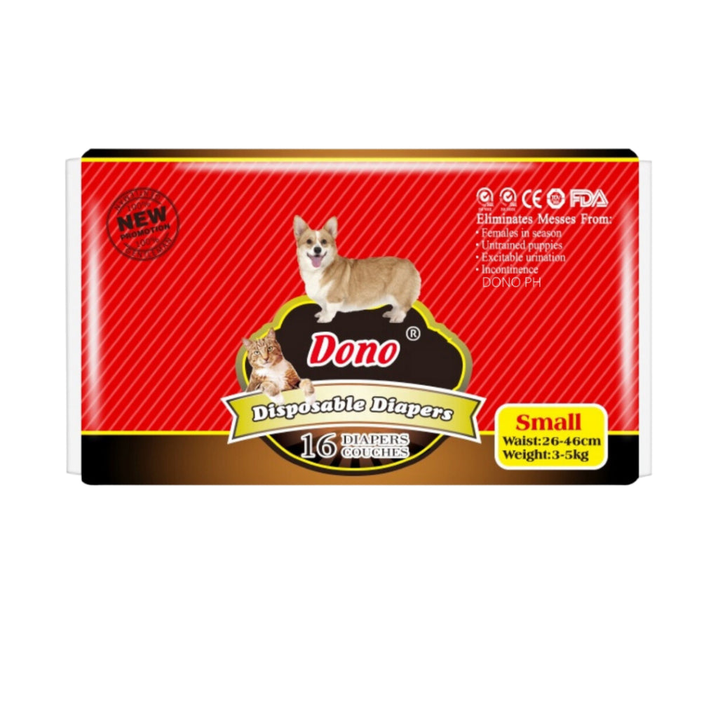 **Dono Pet Disposable Puppy Diapers for Male & Female Dogs - Absorbent & Leak-Proof - Perfect for House Training, Travel & Incontinence Care**
