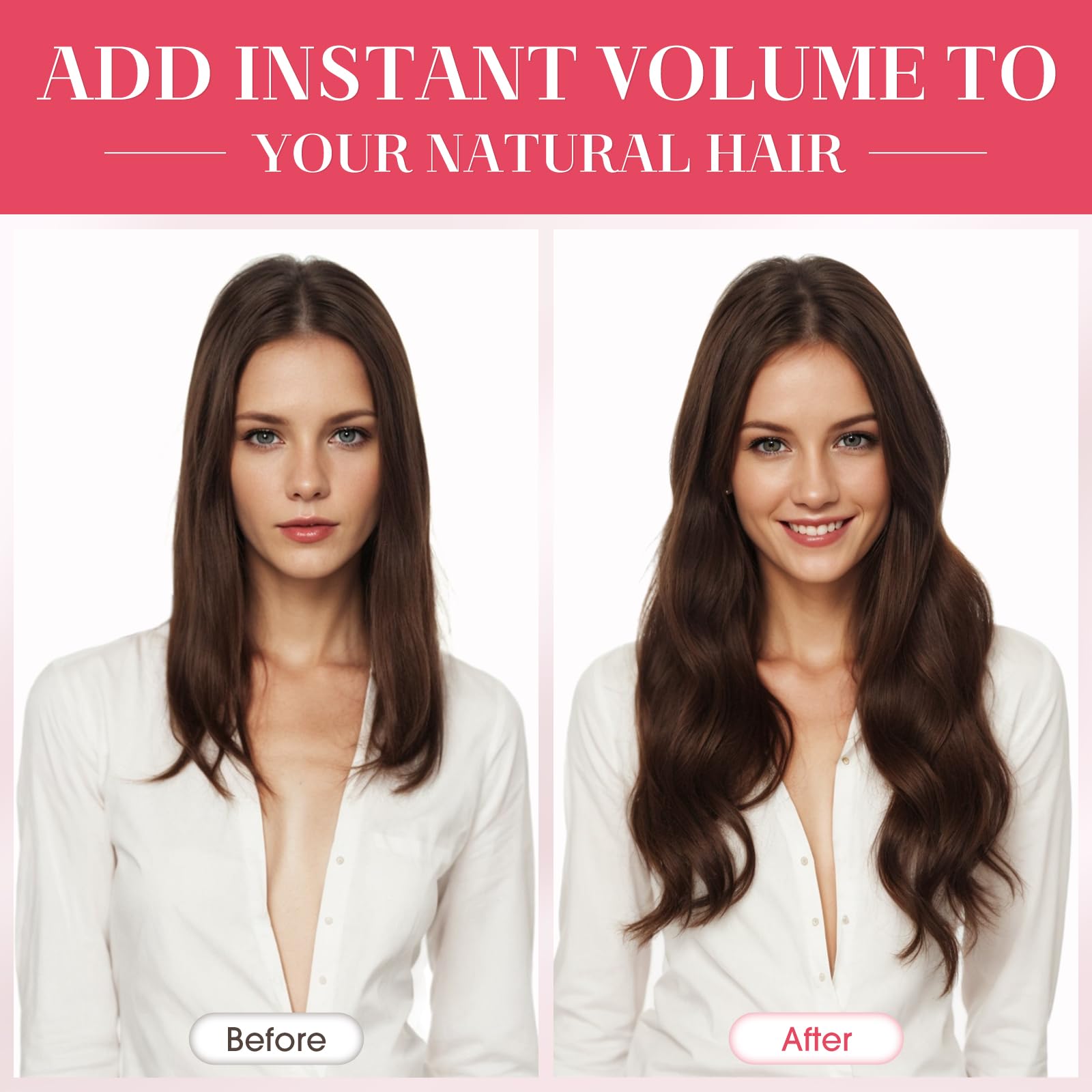 MY-LADY Clip In Hair Extensions 24 Inch - 8pcs 120g Real Human Remy Hair - #2 Dark Brown - Long Full Head Soft Natural Hair Extensions for Women - Perfect for Daily Wear, Parties & Special Occasions