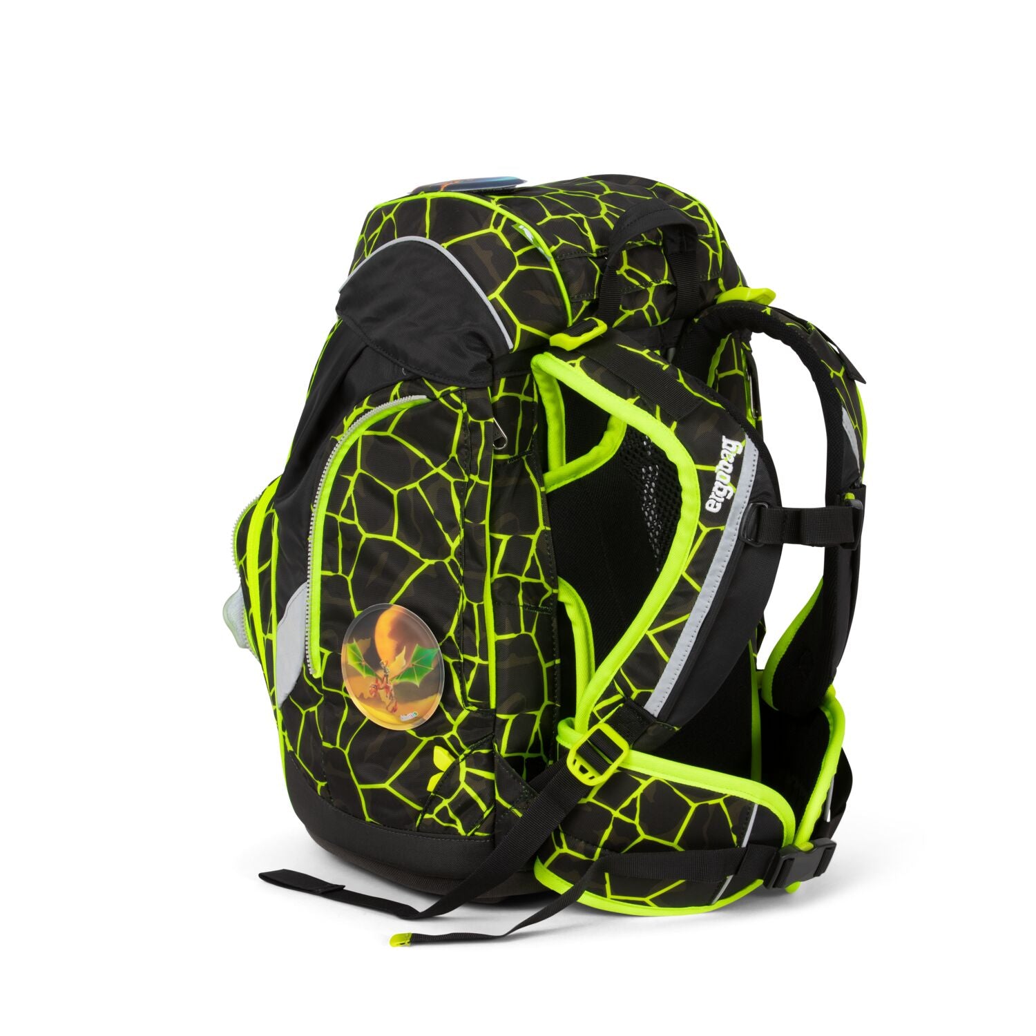 Ergobag 6-Piece School Backpack Set with Dragon RideBear Design - Durable & Spacious for Kids, Teens, and Students - Perfect for School, Travel, and Outdoor Adventures