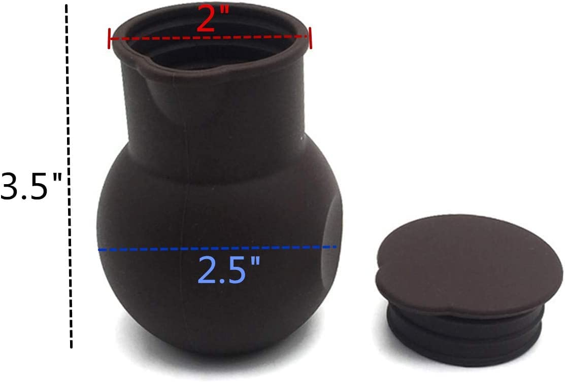 3-Piece Silicone Chocolate Melting Pot Set - Microwave Safe Butter & Sauce Warmer - Baking & Candy Making Pouring Tools (Black) - Perfect for DIY Desserts, Cake Decorating & Hot Chocolate Preparation