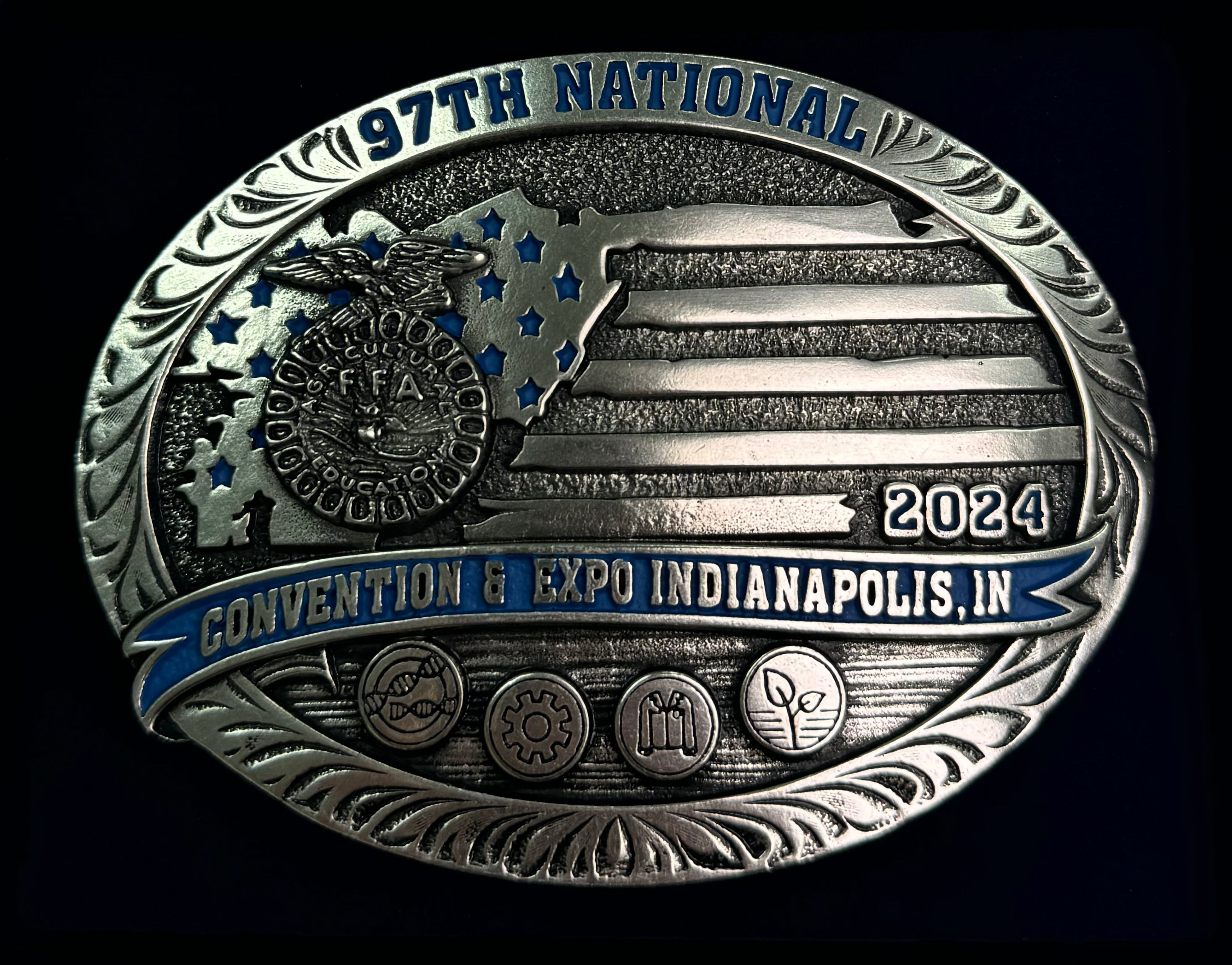2024 97th Annual National FFA Convention Collectible Belt Buckle - Limited Edition - Ships October 28 - Perfect for FFA Members, Ranchers & Western Style Enthusiasts