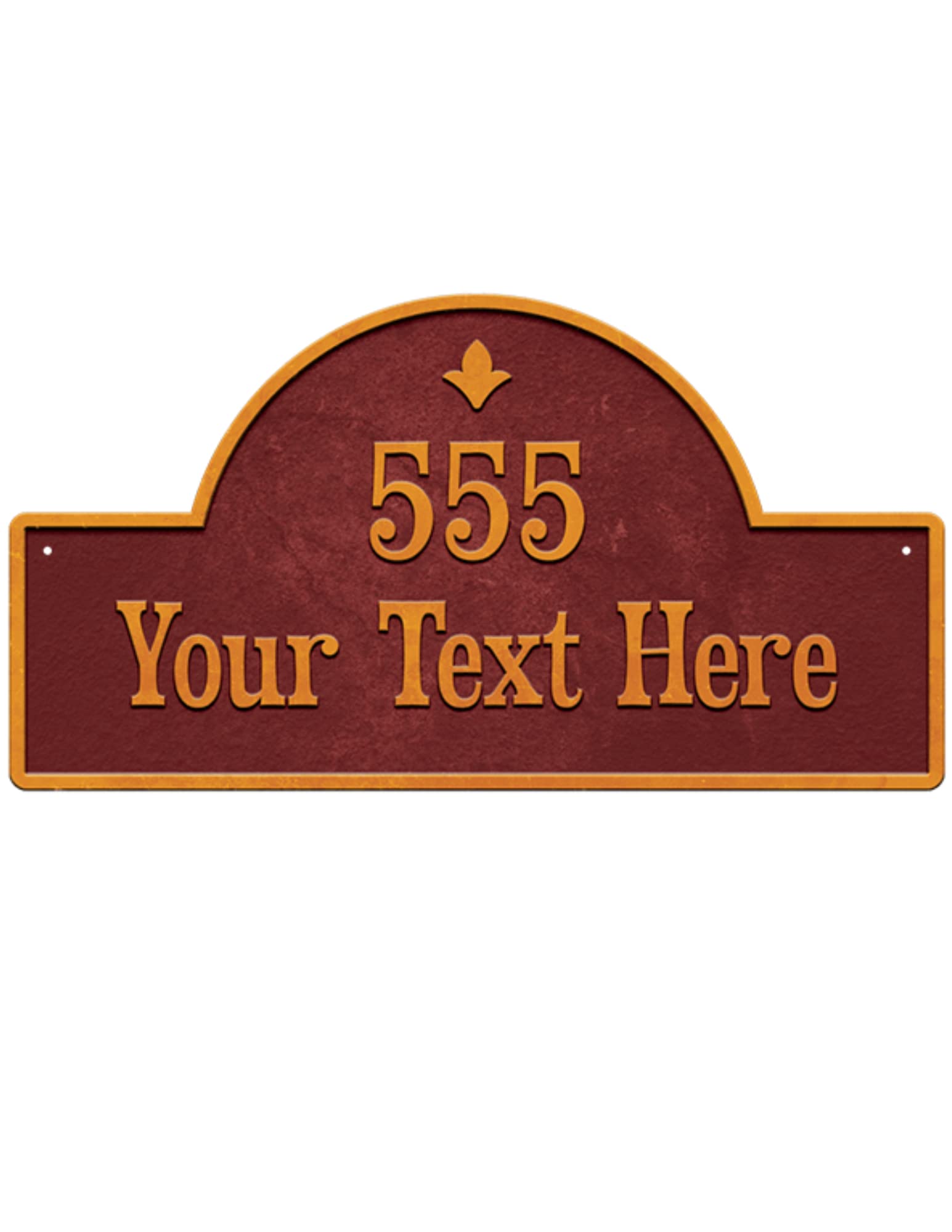 Redline Steel Personalized UV House Address Sign - Durable Outdoor House Numbers for Mailbox & Front Door - Custom Home Decor & Wall Art (Red/Gold) - Perfect for Curb Appeal & Package Delivery