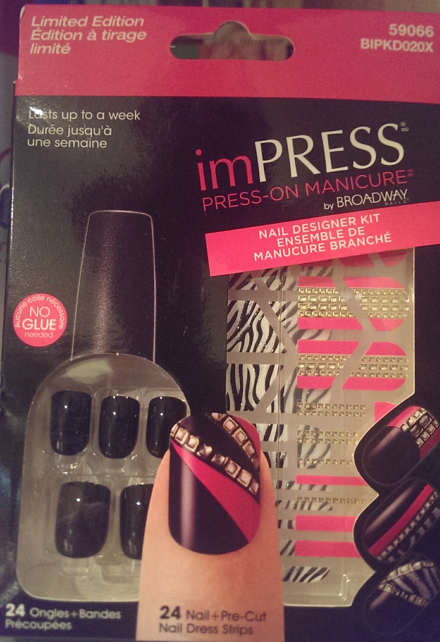 NEW Limited Edition imPRESS Nail Designer Kits by Broadway Nails - 59066 | Press-On Manicure Set | At-Home Salon Nails for Parties, Weddings & Special Occasions