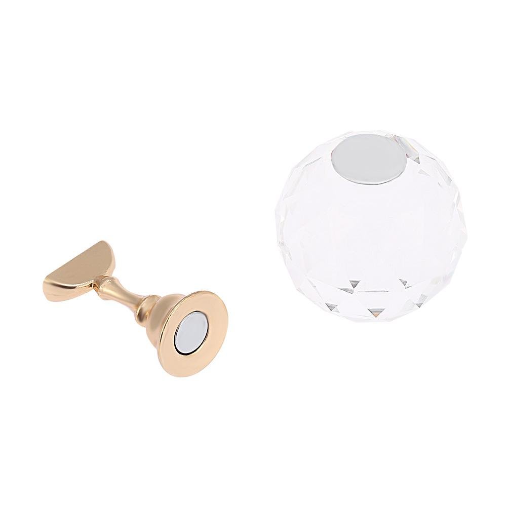 4 Types Magnetic Nail Tip Practice Stand - Alloy Nail Art Display Holder for Salon & Home Manicure - Perfect for Nail Tech Training, DIY Practice & Professional Nail Art Showcase (#2 White Spherical Crystal)