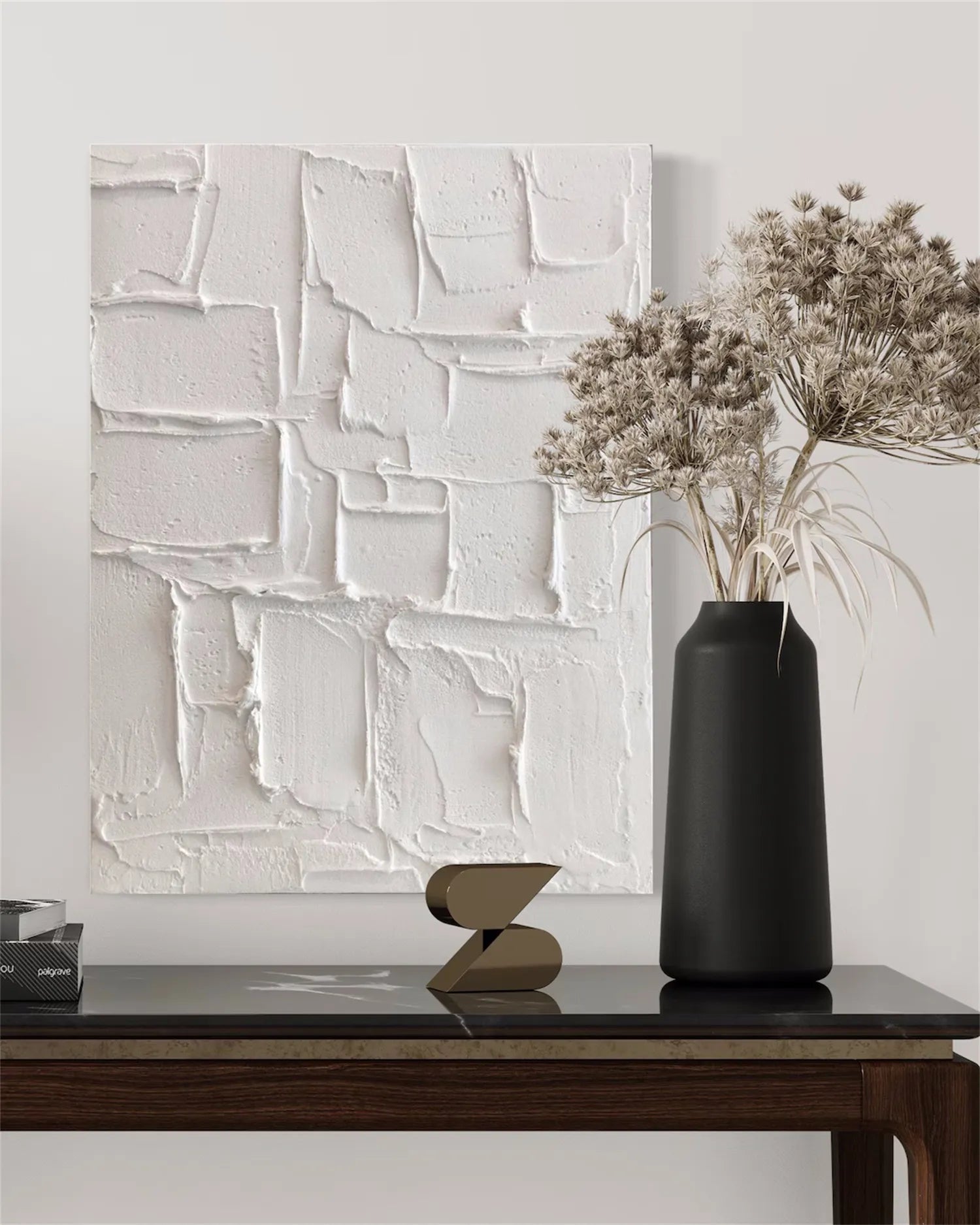Minimalist Textured Plaster Art Painting - Modern Abstract Wall Decor for Living Room, Bedroom & Office | #MM282