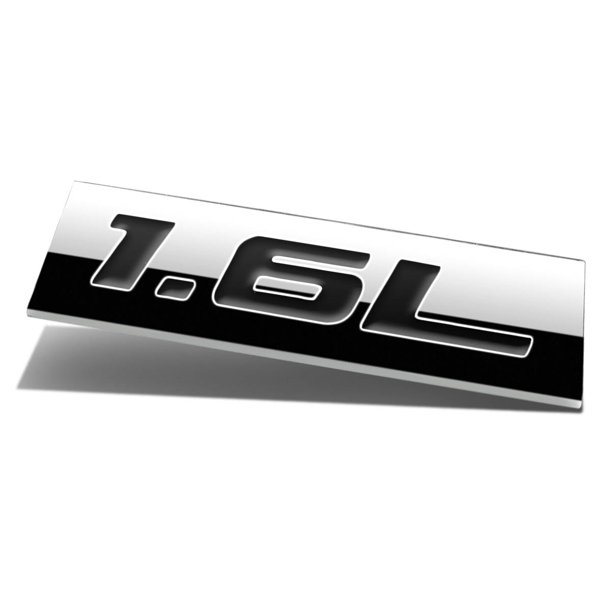 1.6L Universal Chrome Emblem Badge Decal Sticker - Car Auto Truck SUV Vehicle Logo Decoration & Customization Accessories for Exterior Styling Upgrade