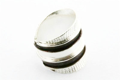Pure Silver Ring with Oxidized & Textured Details - Handmade Jewelry for Women, Gift for Her, Wedding, Anniversary & Everyday Wear