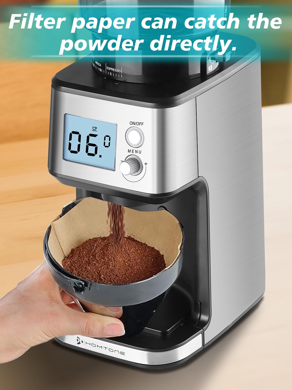 Premium Electric Coffee Grinder with Conical Burr - 51 Precise Settings, Anti-Static Design, Digital Display for Espresso & Drip Coffee - Perfect for Home Baristas & Coffee Enthusiasts (120V, 2-12 Cup Capacity) - Ideal for Morning Brews, Office Use & Entertaining Guests