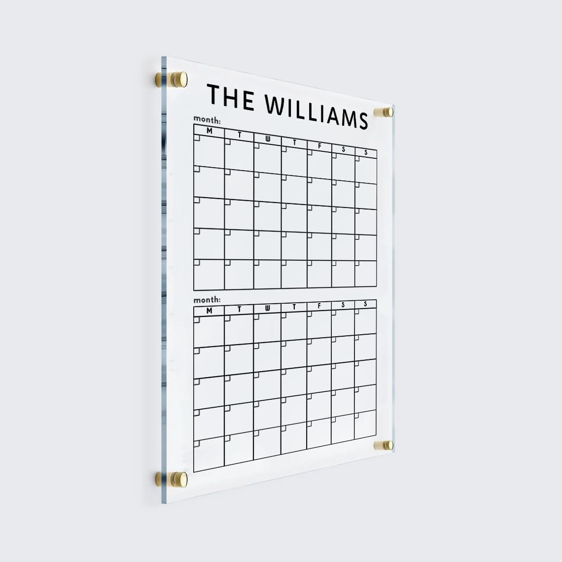 Personalized 2025 Vertical Two-Month Wall Calendar - Family Planner with Marker, 20