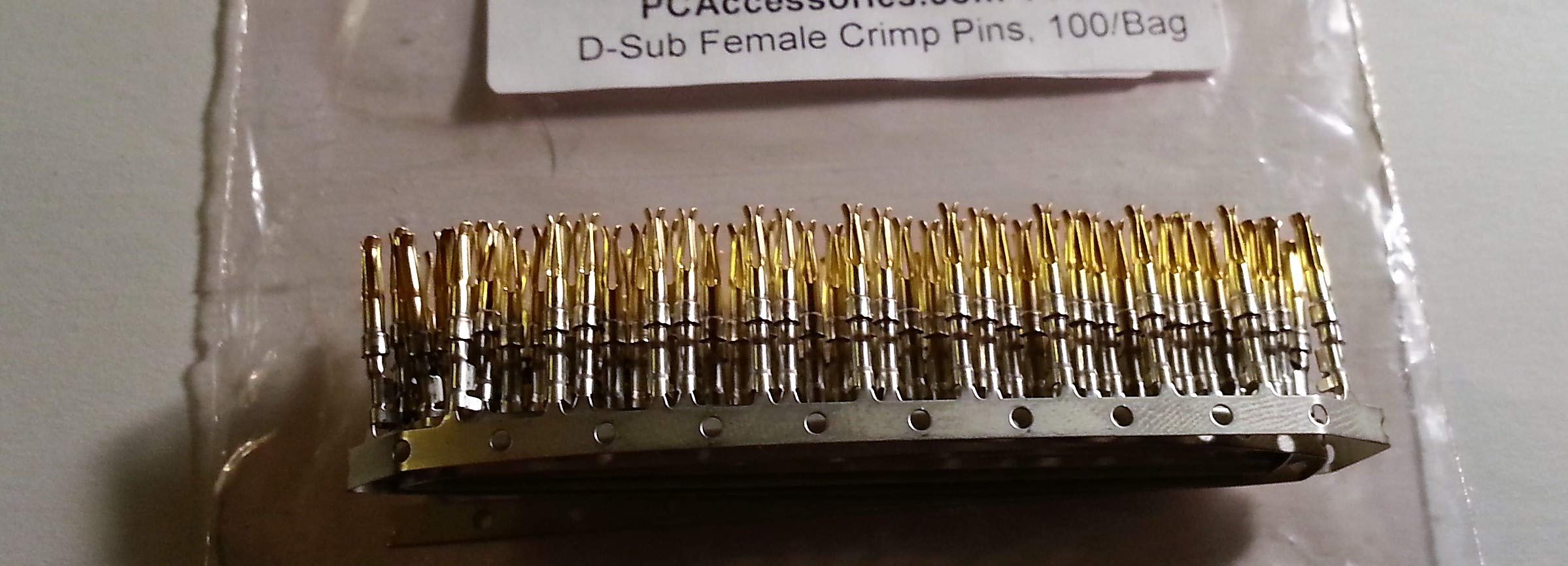 Gold Plated D-Sub Female Crimp Pins 100pcs - PC Accessories for Electronics Repair
