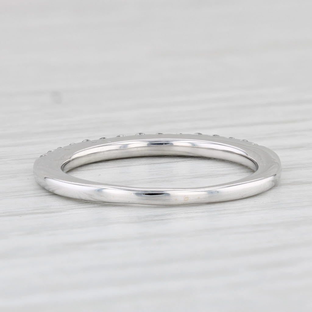0.15ctw Diamond Wedding Band Ring - 14k White Gold Stackable Anniversary Ring for Women - Size 6 - Perfect for Bridal Sets, Stacking Rings & Special Occasions