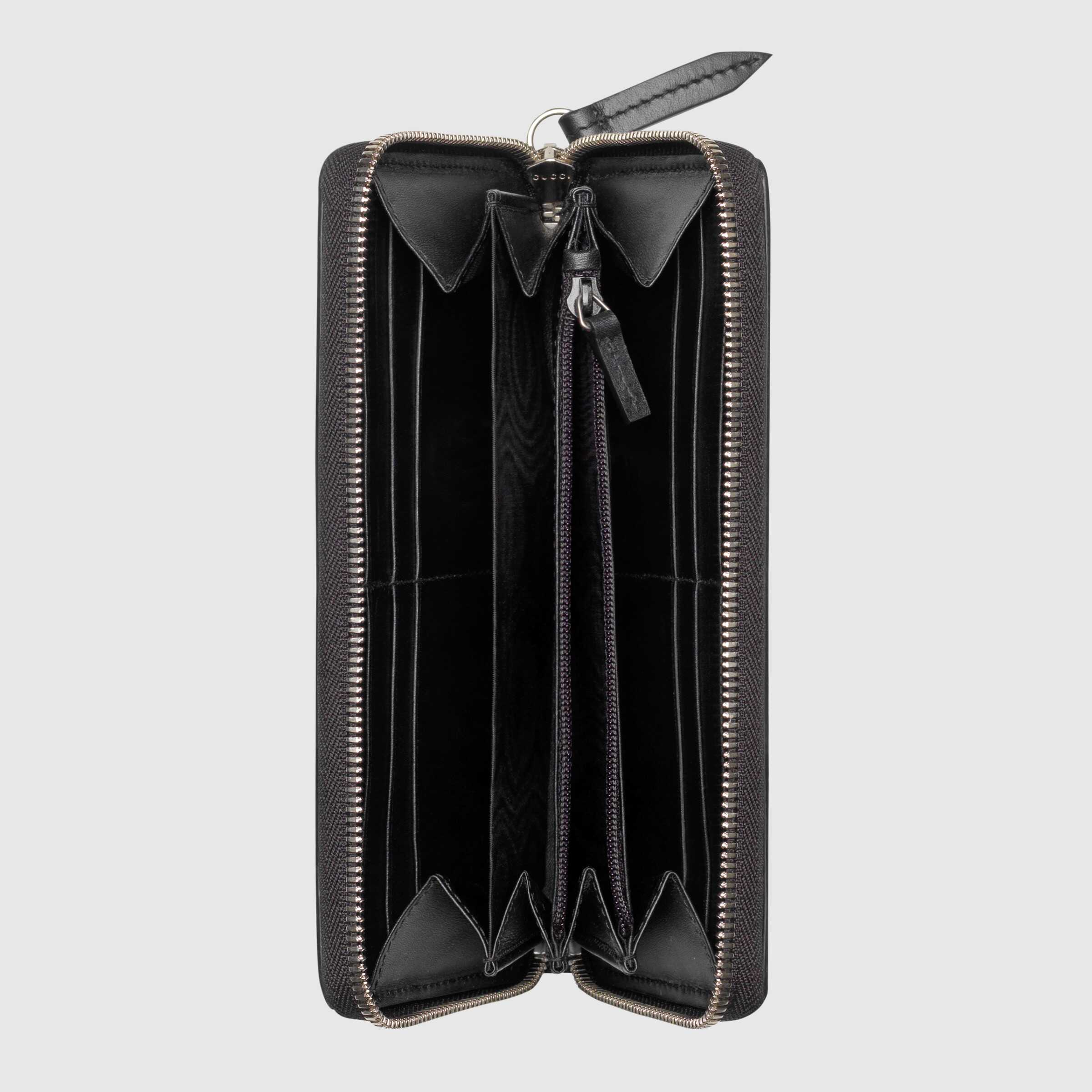 Gucci Kingsnake Print GG Supreme Zip Around Wallet in Beige & Ebony - Luxury Designer Wallet for Men & Women, Perfect for Everyday Use & Gifts