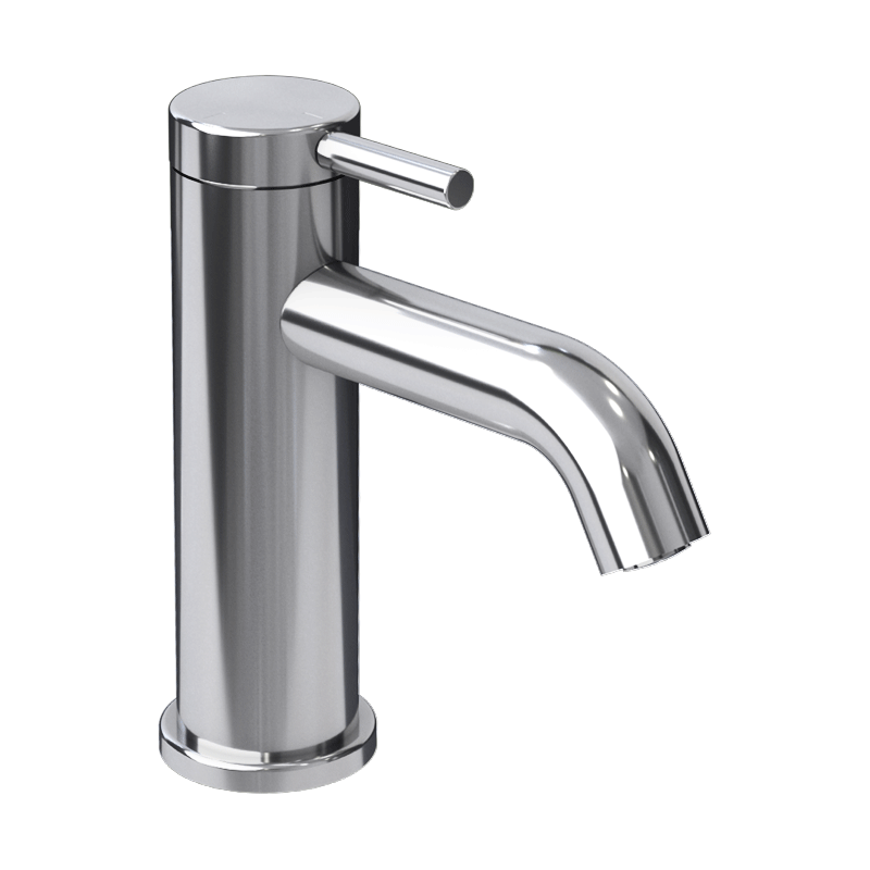 Rubi Vertigo Single Lever Bathroom Sink Faucet with Drain - Chrome/Black/Gold/White Finish - Modern Waterfall Spout Design for Vanity, Powder Room & Guest Bathroom