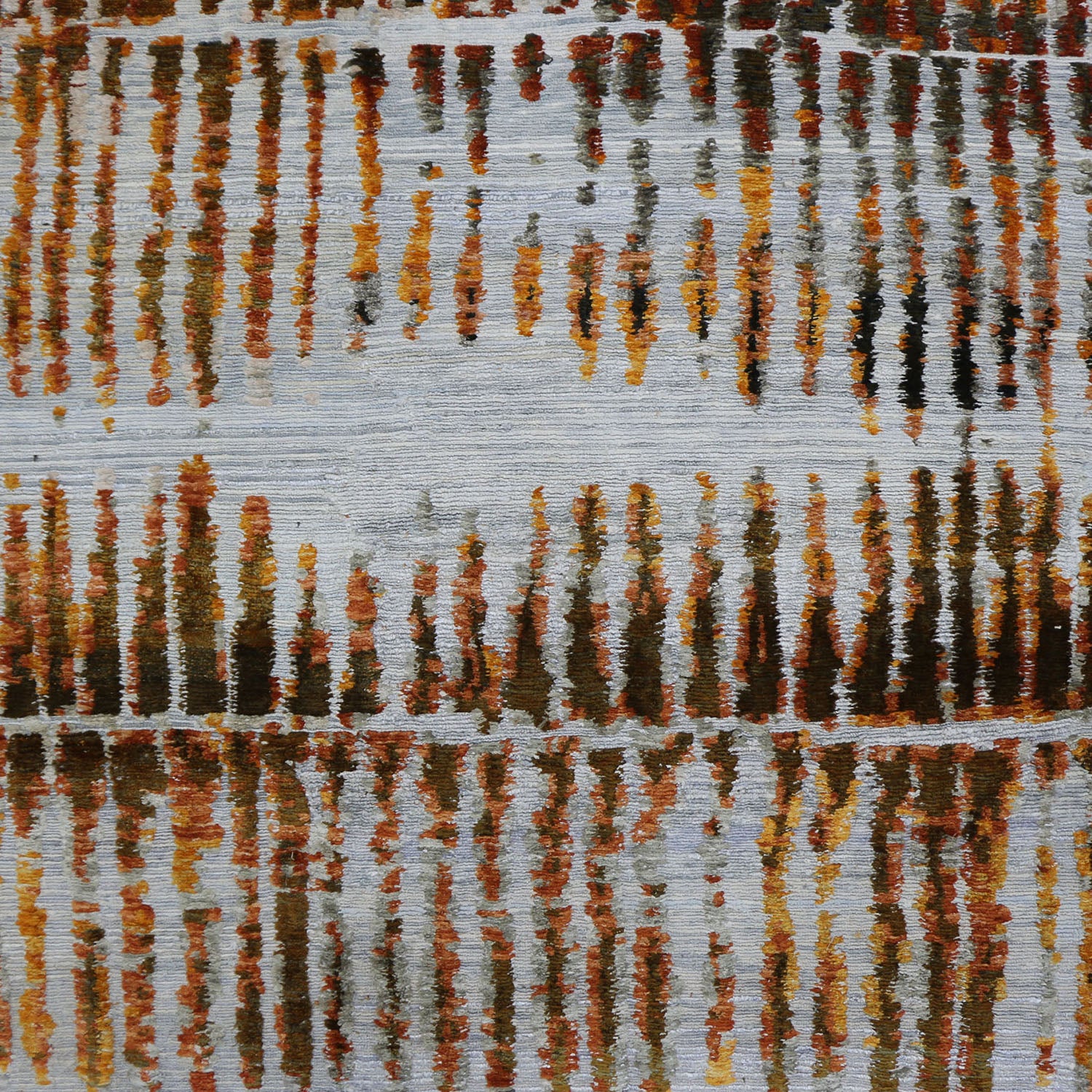 Brown Nu Vibrant Modern Tibetan Silk Rug 10'1 x 14'2 - Luxurious Handmade Area Rug for Living Room, Bedroom & Home Decor
